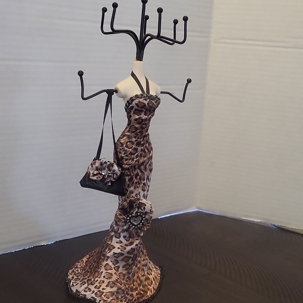 Leopard Print Jewelry Holder 11.5" - Picture 2 of 3